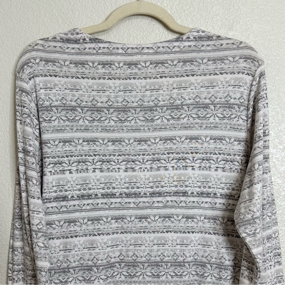 J. Jill 100% Pima Cotton Floral Crewneck Long Sleeves Tee, Size XL - Picture 8 of 13